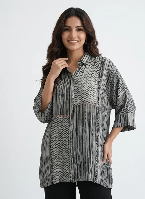 Grey_Multi-Panel_Shirt