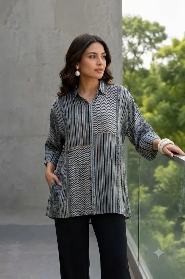 Grey_Multi-Panel_Shirt