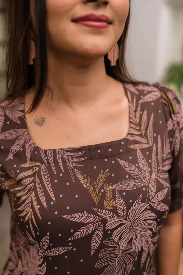 Brown_Poly_Rayon_With_Printed_One_Piece_Gown__For_Women