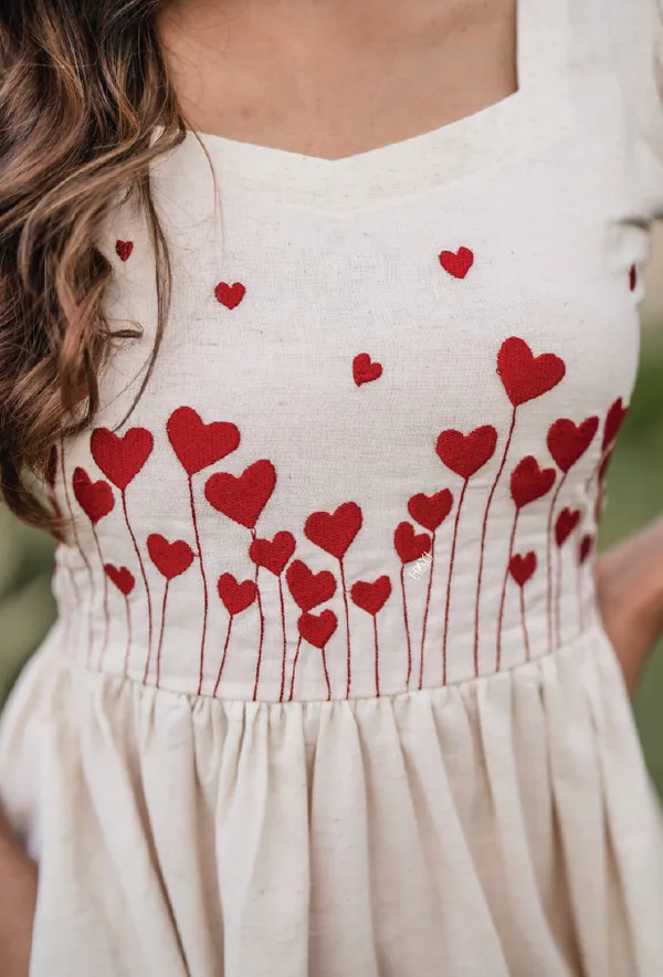 Cream_Embroidered_Cotton_One_Piece_For_Women