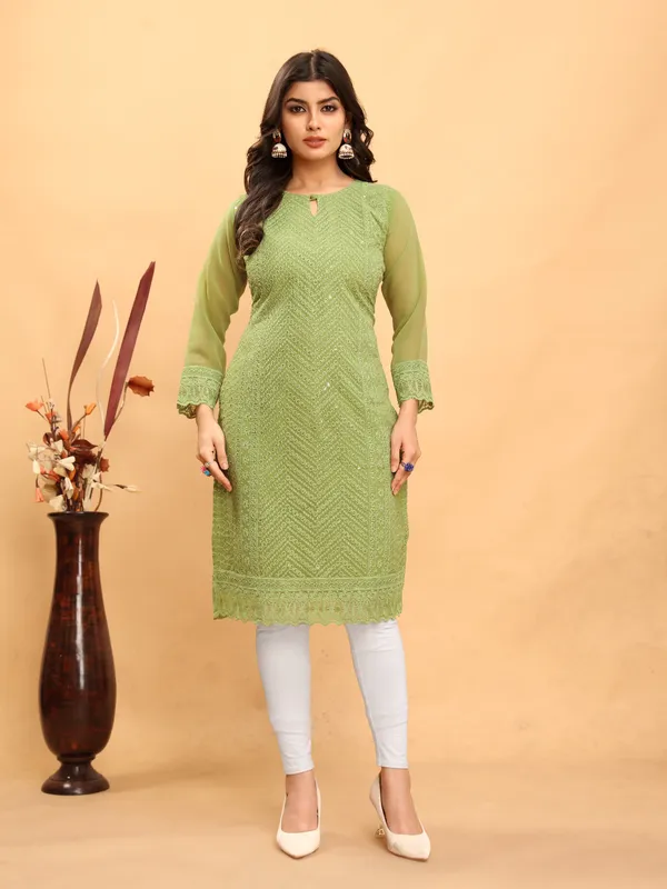 Green_Chikanwork_With_Sequence_Work_Kur_For_Women