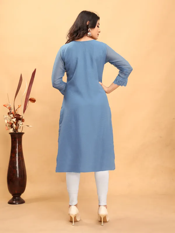 Blue_Chikanwork_With_Sequence_Work_Kurti__For_Women