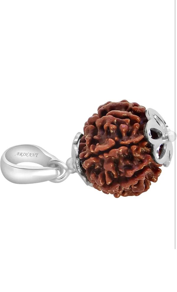 Brown_7_Mukhi_Silver_Rudraksh_Pendant_For_Men_&_Women