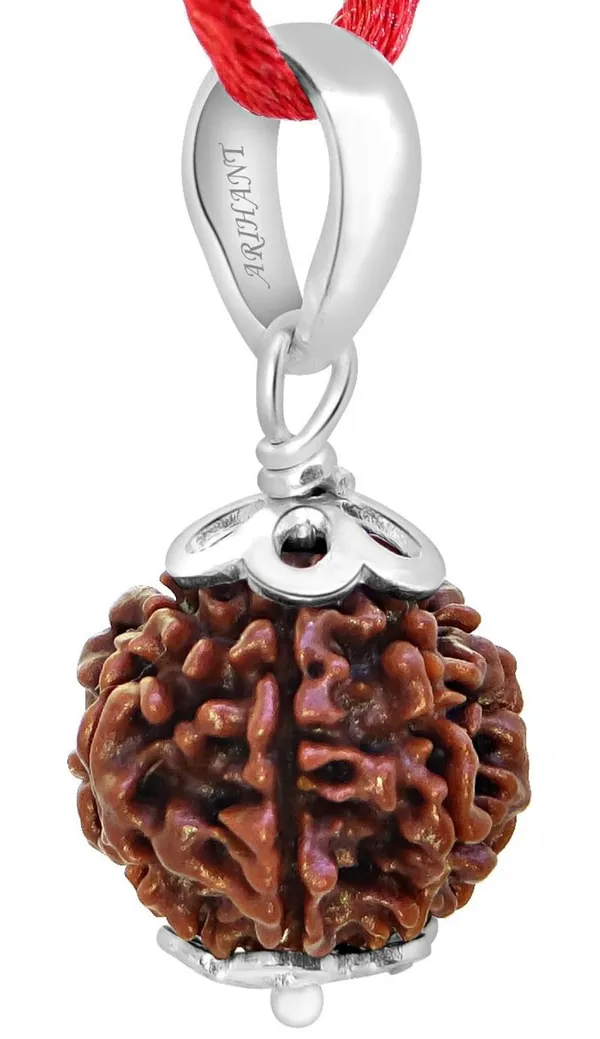 Brown_7_Mukhi_Silver_Rudraksh_Pendant_For_Men_&_Women