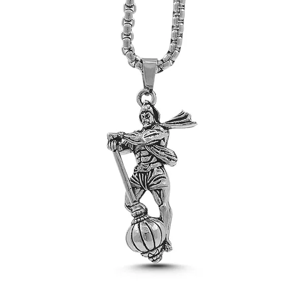 Silver_Stainless_Steel_Hanuman_Pendant_For_Men_And_Women_With_Gada_Locket