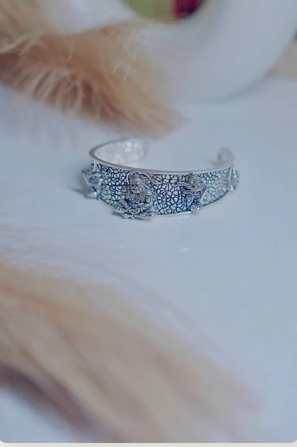 Silver_Plated_Bajrang_Bali_Kada_For_Men_&_Women