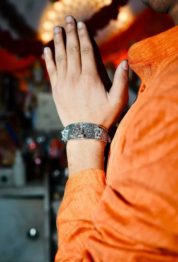 Silver_Plated_Bajrang_Bali_Kada_For_Men_&_Women