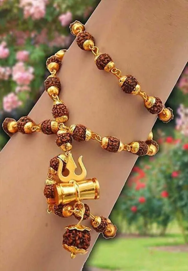 Gold_Plated_Stylish_Shiv_Trishul_Damaru_Rudraksha_Mala_For_Men_&_Women