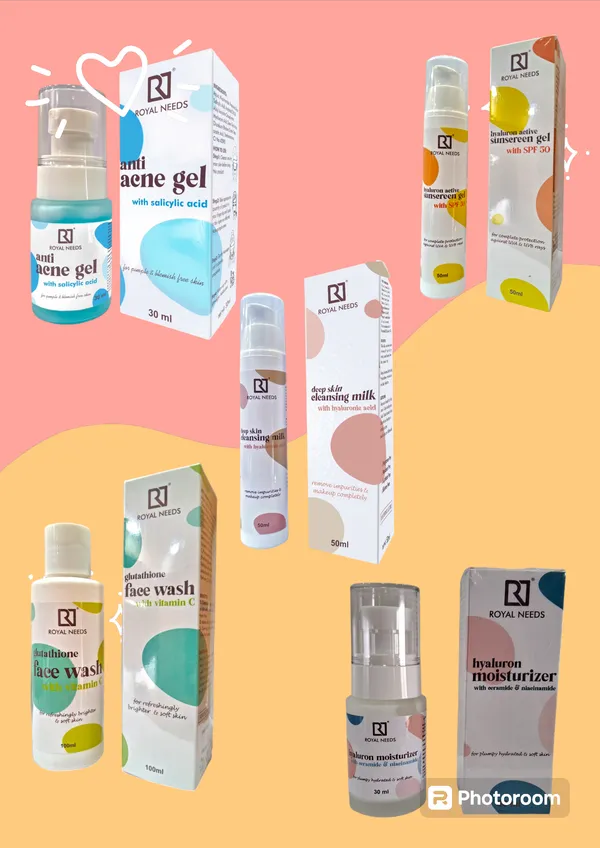ROYAL_NEEDS_Combo_of_Acne_gel,Moisturizer,_cleanser,face_wash_&_Sunscreen._