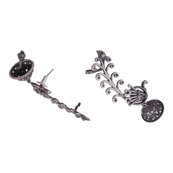 Oxidized_Ear_cuff_Earrings_with_jhumka