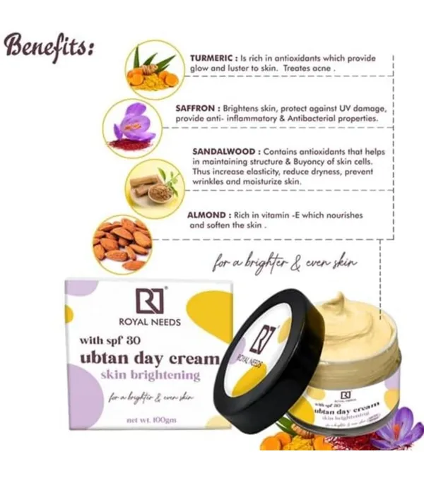 ROYAL_NEEDS_;_YOUR_HIGHNESS_Ubtan_Day_Cream_With_Spf30_100gm_With_Saffron_&_Turmeric_Skin_Whitening,_Brightening_Cream