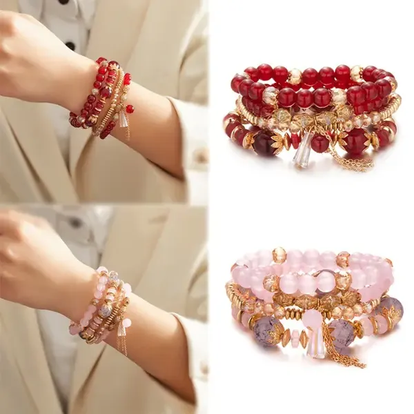 Simple_colorful_bracelet_for_girls_and_women's_with_Pink_beads