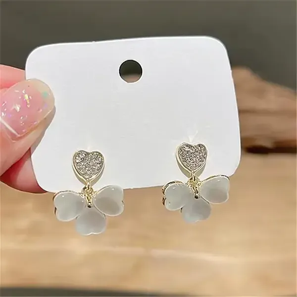 925_silver_Needle_heart_shape_dangle_earrings_for_regular_work_wear