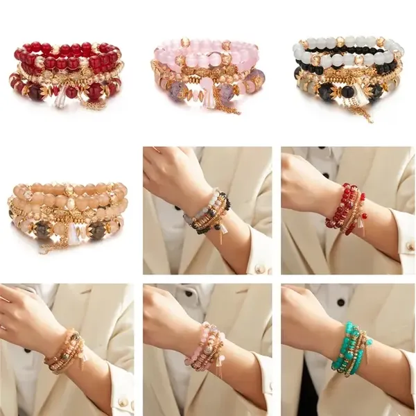 Simple_colorful_bracelet_for_girls_and_women's_with_Pink_beads