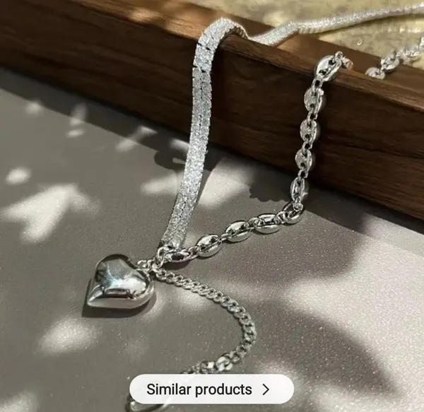 Rhinestone_Crystal_Tassel_heart_shape_pendant_Necklace_chain_for_women's_regular_wear