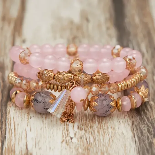 Simple_colorful_bracelet_for_girls_and_women's_with_Pink_beads