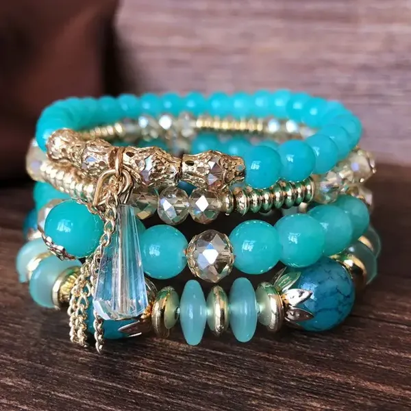 Simple_colorful_bracelet_for_girls_and_women's_with_Green_beads