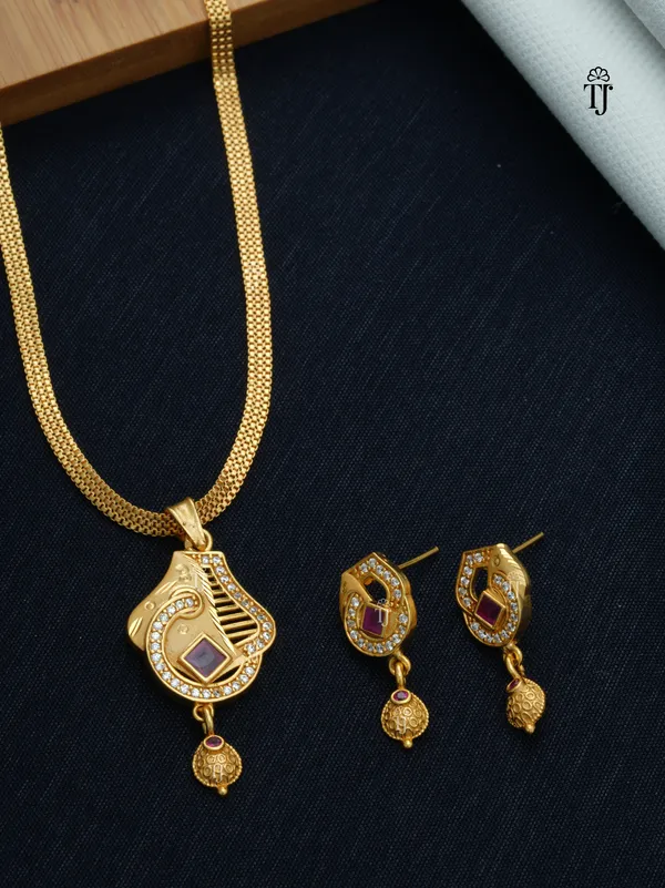Trendz Jewellery Gold Plated Necklace Set for Women Radiant