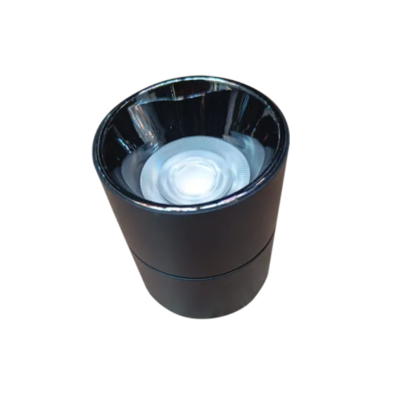 Cob_Surface_Cylinder_Light_12_Watt_Lense_Model_Aluminium_BLACK_NIKAL_Body