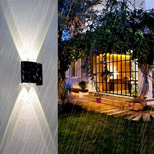 4_Watts_4_Ray_Waterproof_LED_Outdoor_Up_And_Down_Straight_Wall_Light_Black_Body