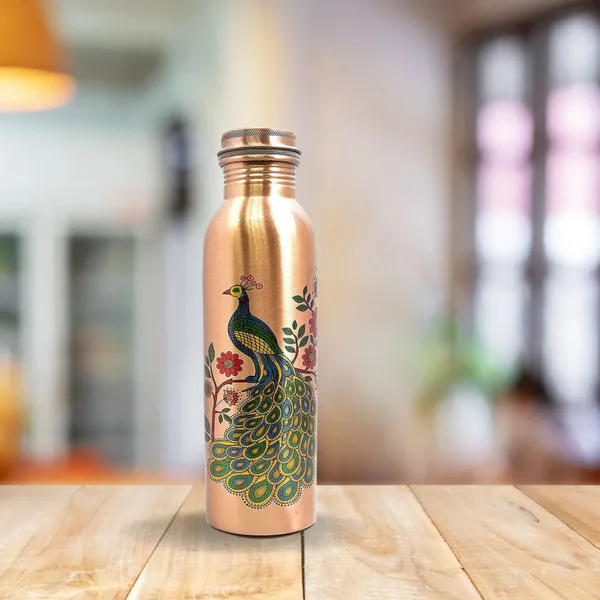 Peacock_printed_copper_water_bottle_(_buy_one_get_one_free)_(_950_ml)