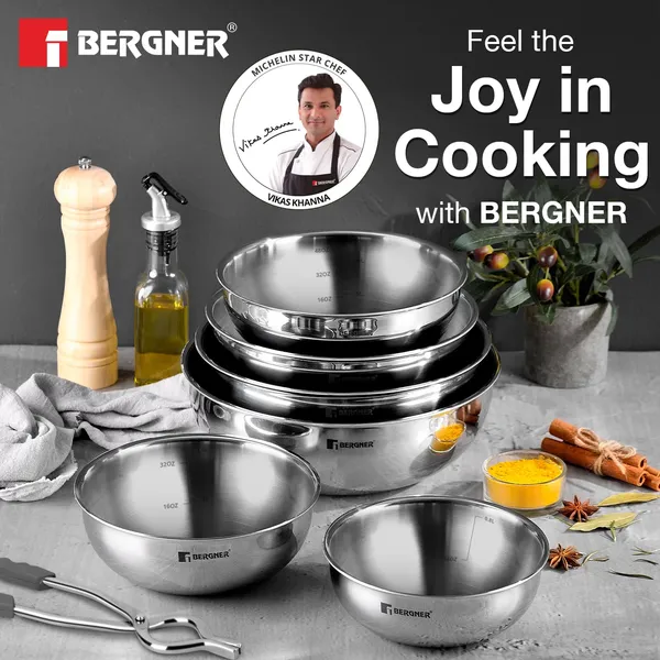 Bergner_Argent_TriPly_Stainless_Steel_Tasra/Tasla_without_Lid,_Less_Oil_Use,_Healthy_Cooking,_Even_and_Faster_Heat_Distribution,_Food_Safe,_2.5mm_Thickness_-_Induction_and_Gas_Stove_Ready