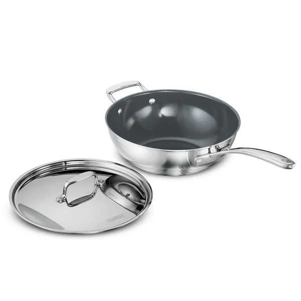 TRAMONTINA_Aeion_Triply_26cm_/_3.7_L_Wok_with_SS304_Lid_Stir-Fry_|_Saute_|_Noodles_|_Fried_Rice_|_Induction_Friendly_|_Stay_Cool_Handle_|_NSF_Certified_|_10_Year_Warranty