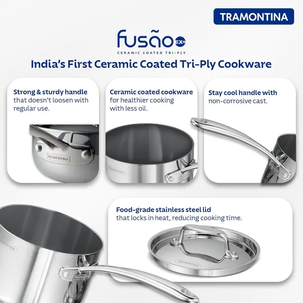 TRAMONTINA_Fusao_Healthy_Triply_Ceramic_Sauce_Pan_EX+_with_SS_304_lid_|_Non_Toxic_(PFAS/PTFE/PFOA_Free)_Milk_Pan_|_Stay_Cool_Handle_I_10_Year_Warranty_|_Polished,,_Silver