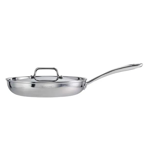 TRAMONTINA_Fusao_Healthy_Triply_Ceramic__Frypan_EX+_With_Ss_304_Lid_|_Non_Toxic_(PFAS/PTFE/PFOA_Free)_Omlete_Pan_|_Saute_|_Induction_Friendly_|_Stay_Cool_Handle_I_10_Year_Warranty*,_Silver