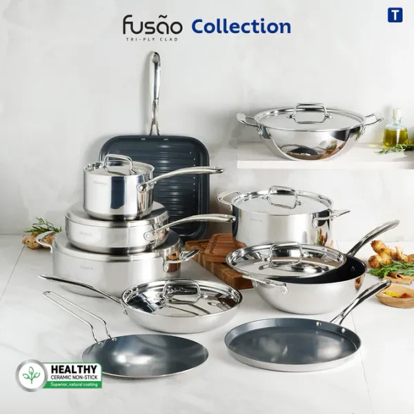 TRAMONTINA_Fusao_Healthy_Triply_Ceramic__Frypan_EX+_With_Ss_304_Lid_|_Non_Toxic_(PFAS/PTFE/PFOA_Free)_Omlete_Pan_|_Saute_|_Induction_Friendly_|_Stay_Cool_Handle_I_10_Year_Warranty*,_Silver