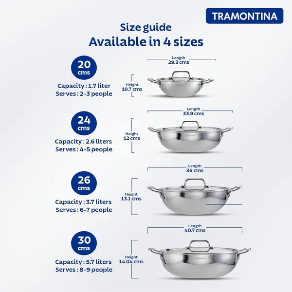 TRAMONTINA_Fusao_Healthy_Triply_Ceramic__Kadai_EX+_with_SS_304_Lid_|_Non_Toxic_Kadhai(PFAS/PTFE/PFOA_Free)_Curry_|_Deep_Fry_|_Stirfry_|_Induction_Friendly_|_Stay_Cool_Handle,_Silver