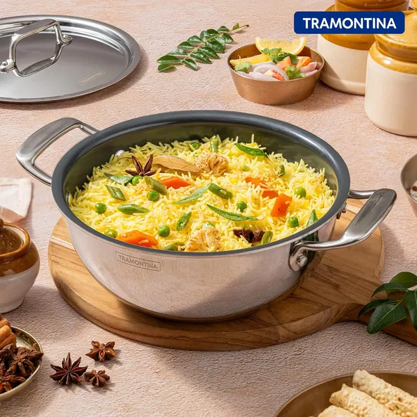 Tramontina_FUSAO_EX_Ceramic_Coated_Triply_Stainless_Steel_Deep_Kadai_with_Lid_|_Kadhai_for_Curry,_Deep-Fry,_Stir-Fry_|_Gas/Induction_Compatible_Cookware_|_NSF_Certified_|_10_Yr_Warranty