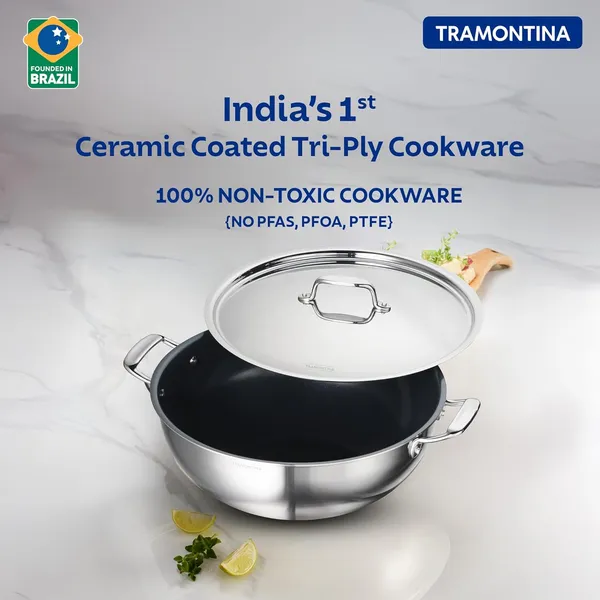 Tramontina_FUSAO_EX_Ceramic_Coated_Triply_Stainless_Steel_Deep_Kadai_with_Lid_|_Kadhai_for_Curry,_Deep-Fry,_Stir-Fry_|_Gas/Induction_Compatible_Cookware_|_NSF_Certified_|_10_Yr_Warranty