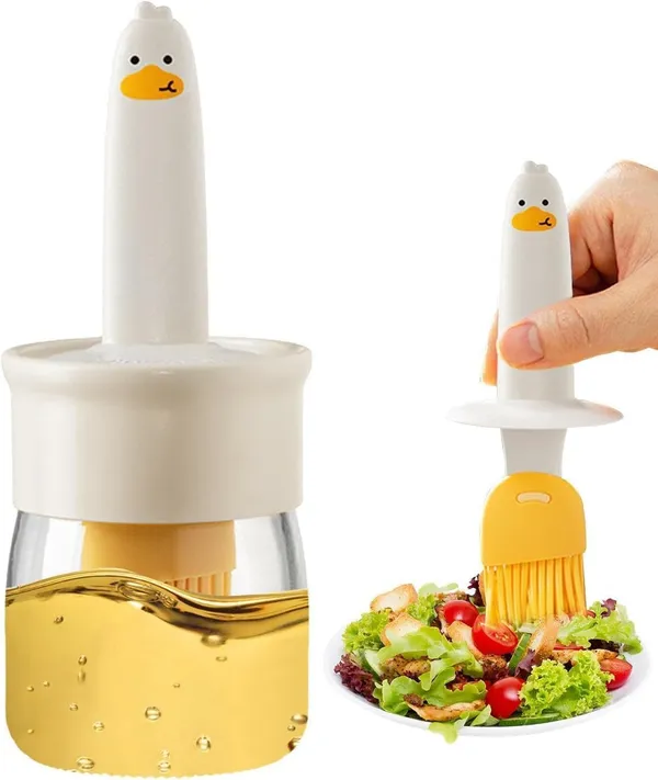 WONKY Multicolor Oil Dispenser Bottle, 2 In 1 Oil Bottle With Silicone
