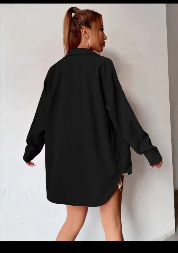 Black_Premium_Polycotton_Casual_Shirt_For_Women