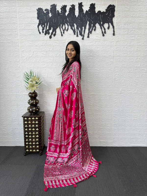 Pure_Japan_Satin_Real_Miror_Work_Ajrak_Print_Saree