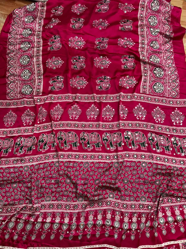 Pure_Japan_Satin_Real_Miror_Work_Ajrak_Print_Saree