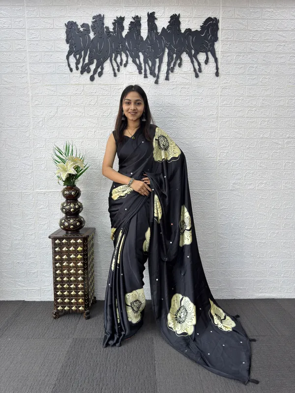 Pure_Japan_Satin_Real_Miror_Work_Ajrak_Print_Saree