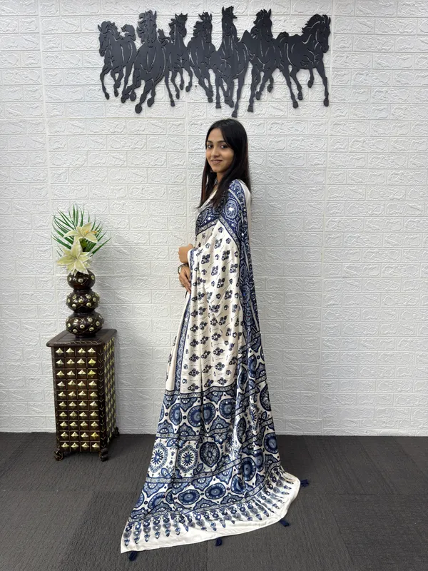 Pure_Japan_Satin_Real_Miror_Work_Ajrak_Print_Saree