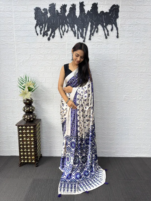 Pure_Japan_Satin_Real_Miror_Work_Ajrak_Print_Saree