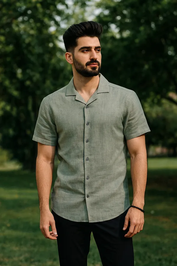 Lenen_Half_Sleeve_Shirt_for_Men