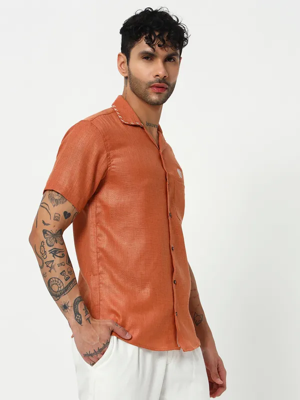Lenen_handwork_Design_Solid_shirt_for_Men's