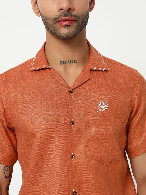 Lenen_handwork_Design_Solid_shirt_for_Men's