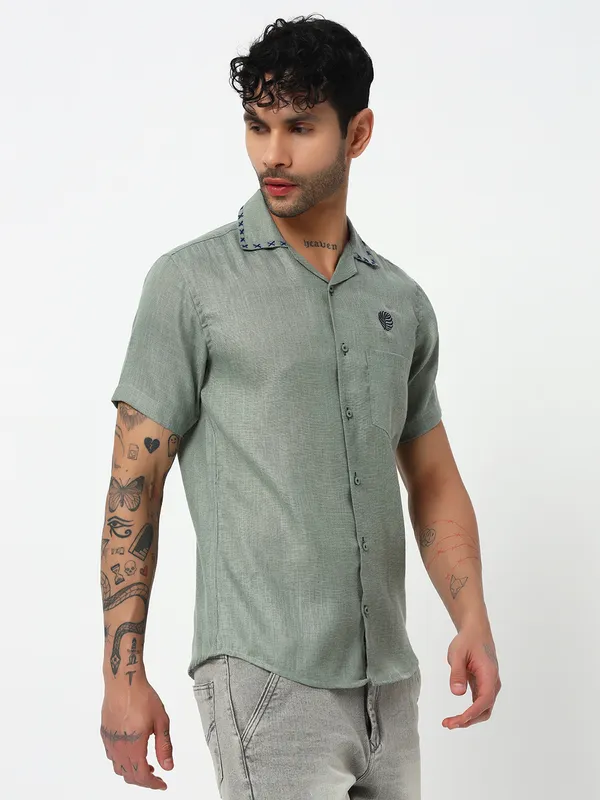 Lenen_handwork_Design_Solid_shirt_for_Men's