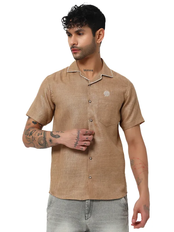 Lenen_handwork_Design_Solid_shirt_for_Men's