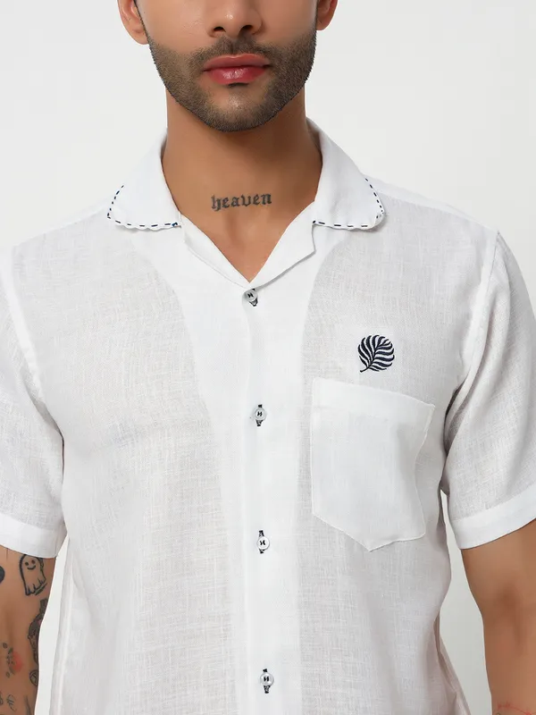 Lenen_handwork_Design_Solid_shirt_for_Men's