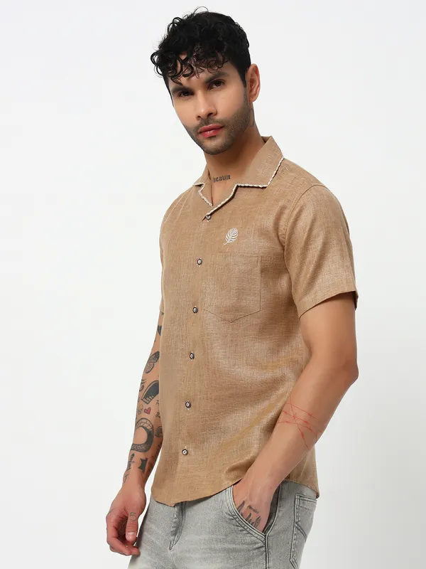 Lenen_handwork_Design_Solid_shirt_for_Men's