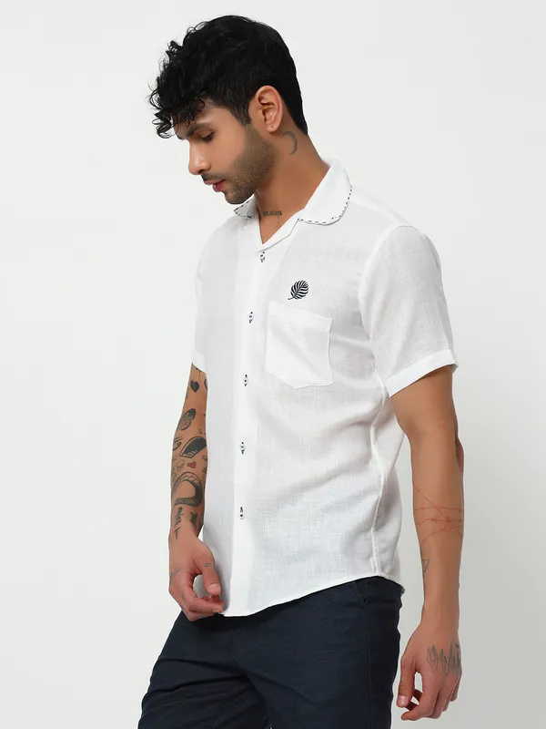 Lenen_handwork_Design_Solid_shirt_for_Men's