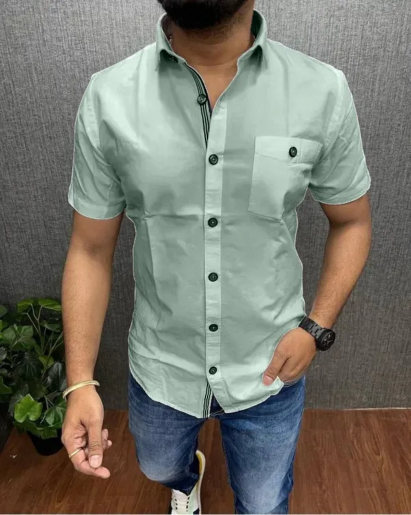 Light_Silver_Solid_Shirt_for_Men's