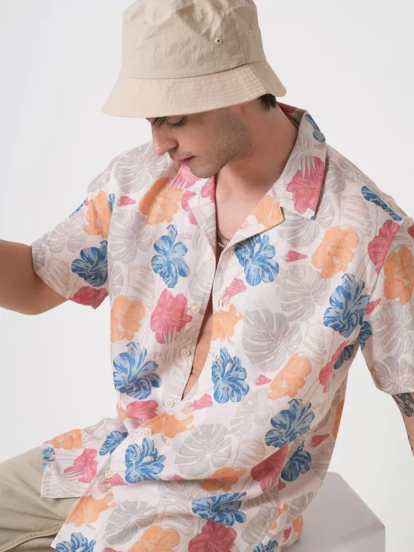 Men's_Cuban_Collar_Half_Sleeve_Casual_Shirt_|_Relaxed_Fit_Summer_Wear